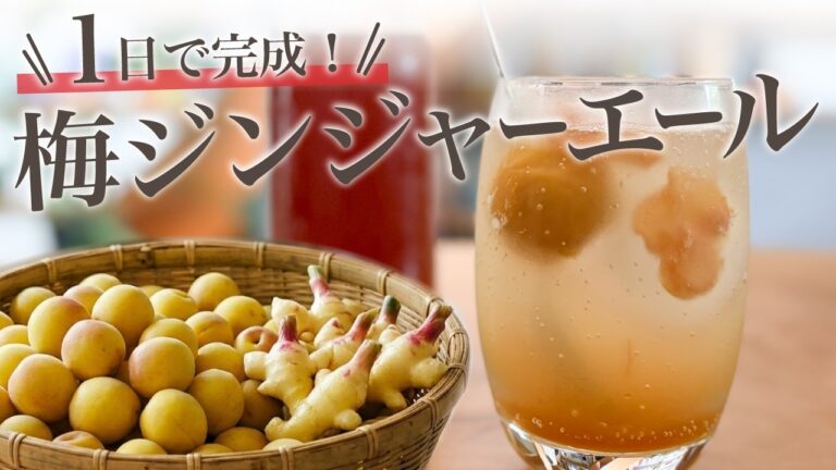 【1日で完成】梅シロップの作り方｜新しょうがとスパイスで大人の梅ジンジャーエール