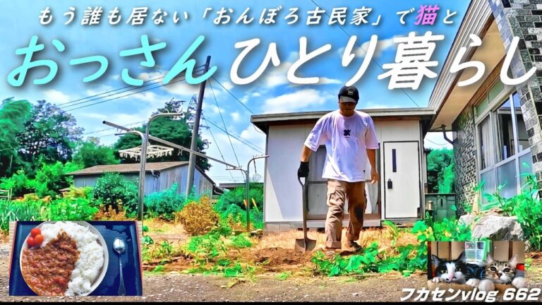 庭に畑を作って秋に向けた野菜を栽培【半自給自足】大量に収穫したトマトの水分だけでカレー昼飯【第662話】おんぼろ古民家で二匹の猫とおっさんひとり暮らし／元年商数億円の海外経営者の現状