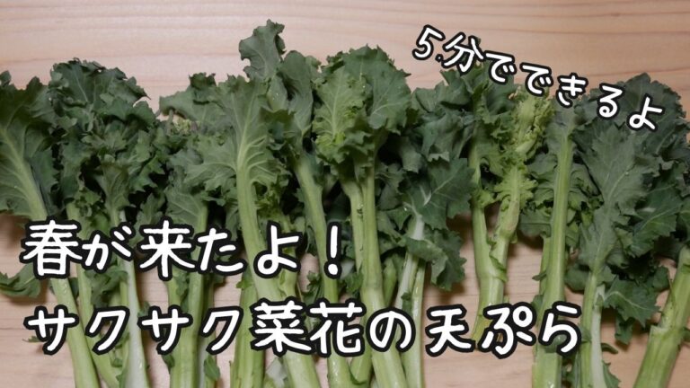 【基本のレシピ】衣サクサク！菜花の天ぷらの作り方｜How to make　Rape Blossom Tempura#料理 #簡単レシピ #健康