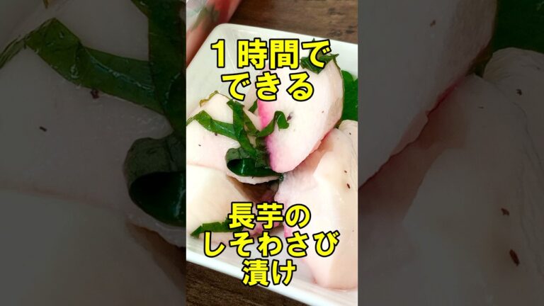 1時間で完成！長芋のしそ漬け #漬け物 #長芋 #簡単レシピ