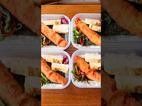 大きなカニカマ揚げ弁当〜🦀✌️💖