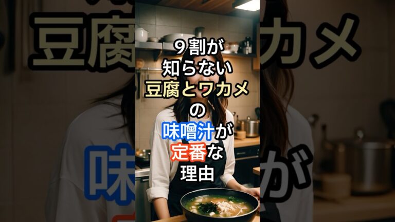 ９割が知らない豆腐とワカメの味噌汁が定番な理由 #雑学